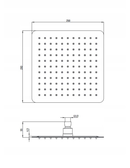 Zestaw prysznicowy z deszczownicą Deante Lobelia chrom NAC_01WM