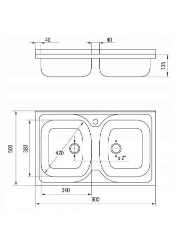 Zlewozmywak dwukomorowy Deante stal srebrny ZM5_020N