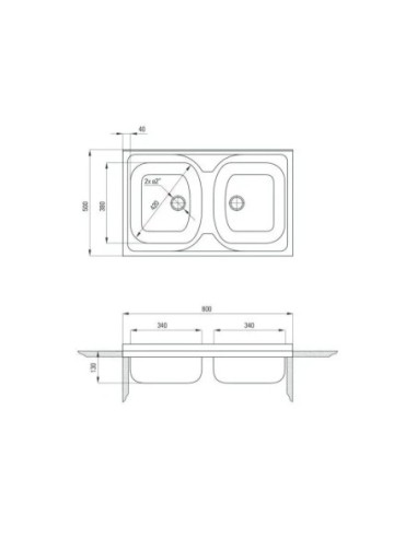 Zlewozmywak dwukomorowy Deante stal srebrny ZM5_020N