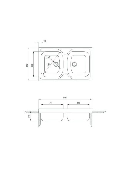 Zlewozmywak dwukomorowy Deante stal srebrny ZM5_020N