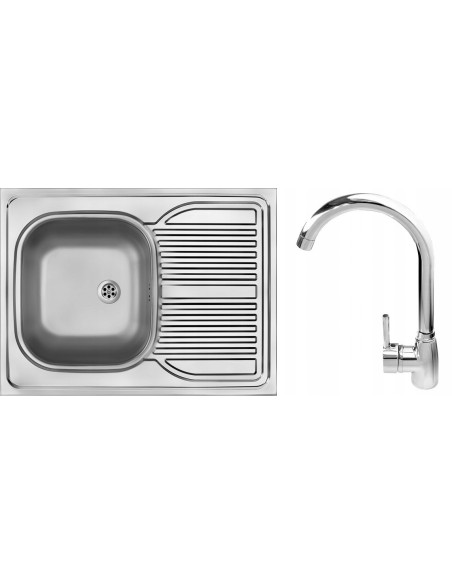 Zlewozmywak jednokomorowy Deante Tango stal srebrny ZM60110