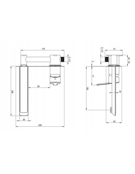 Bateria umywalkowa podtynkowa Deante Arnika BQA_D54L