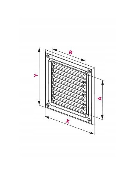 Awenta Kratka wentylacyjna metalowa 25x25 MTA8N