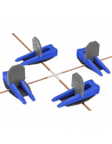 Blue Dolphin Zestaw do poziomowania płytek klips 2mm 50szt. + klin 50szt.