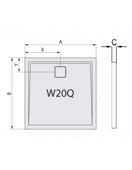 Brodzik Sanswiss Livada kwadratowy 90 x 90 cm W20Q09004