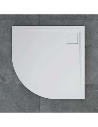 SanSwiss Brodzik konglomeratowy livada półokrągły biały 90x90cm W20R5509004