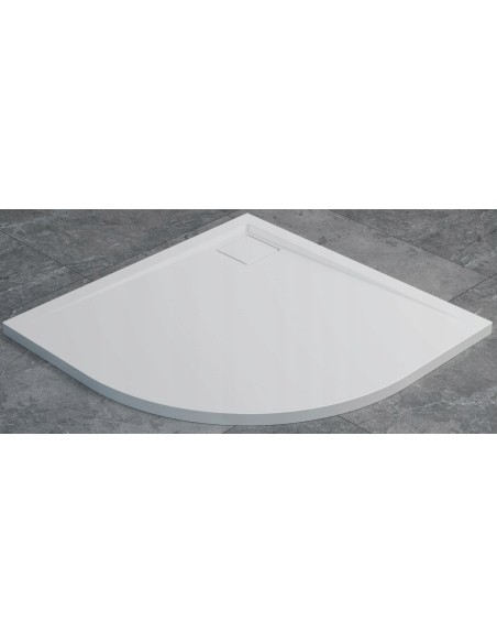 SanSwiss Brodzik konglomeratowy livada półokrągły biały 90x90cm W20R5509004