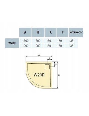 SanSwiss Brodzik konglomeratowy livada półokrągły biały 90x90cm W20R5509004