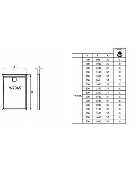 SanSwiss Brodzik prostokątny livada biały 90x120cm W20AS09012004