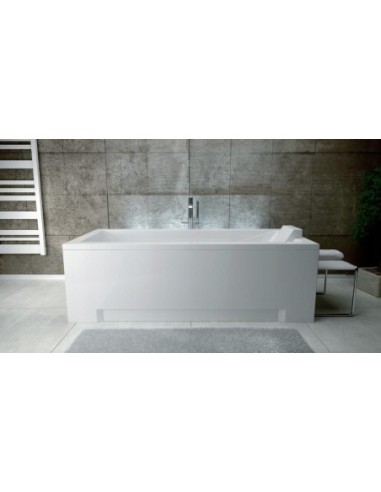 Wanna prostokątna akrylowa Besco Modern odpływ z boku 150 x 70 cm