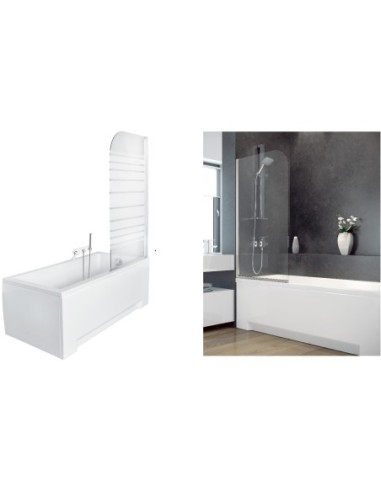 Wanna prostokątna akrylowa Besco Modern odpływ z boku 160 x 70 cm