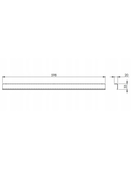 Elita uchwyt meblowy 60 czarny mat RE120600017160