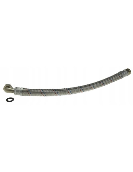 WĄŻ ANTYWIBRACYJNY PRZYŁĄCZENIOWY KOLANKOWY 1" 600mm W OPLOCIE PWA600