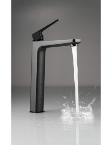 Bateria umywalkowa stojąca Deante Blur Nero czarny BQL_N20K