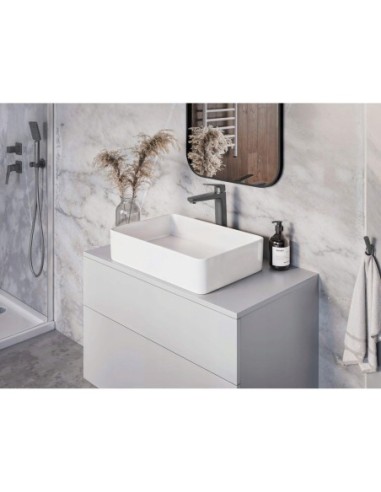 Bateria umywalkowa stojąca wysoka Deante Blur Titanium BQL D20K