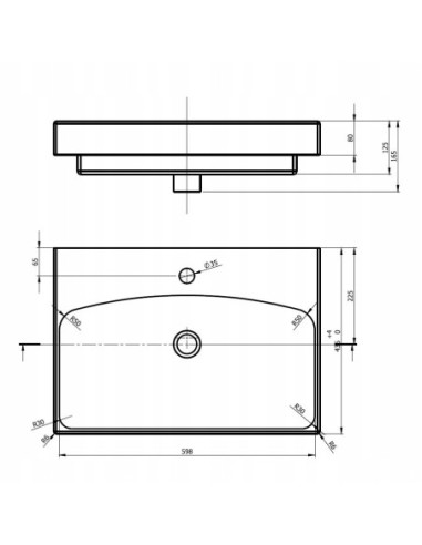 ELITA UMYWALKA LUNA 60 BIAŁA RE145073
