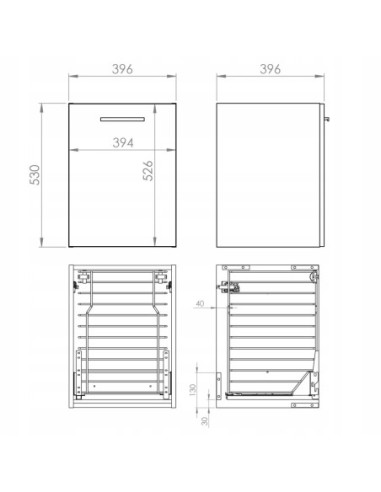 ELITA SZAFKA ŁAZIENKOWA KOMODA Z KOSZEM A857973806