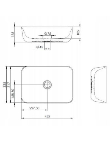 Umywalka Nablatowa Elita Reni RE040800038060