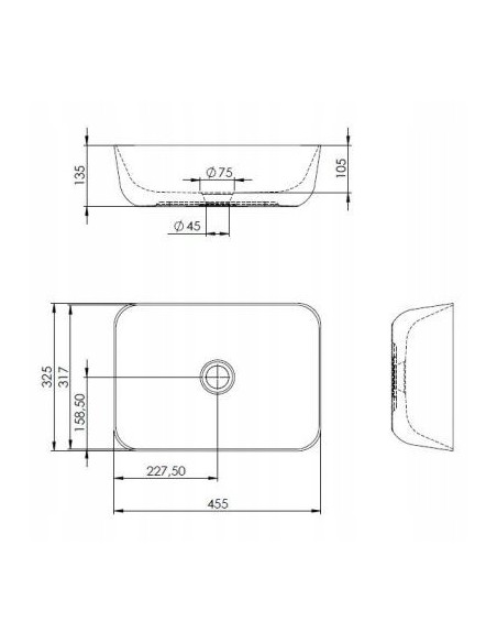 Umywalka Nablatowa Elita Reni RE040800038060
