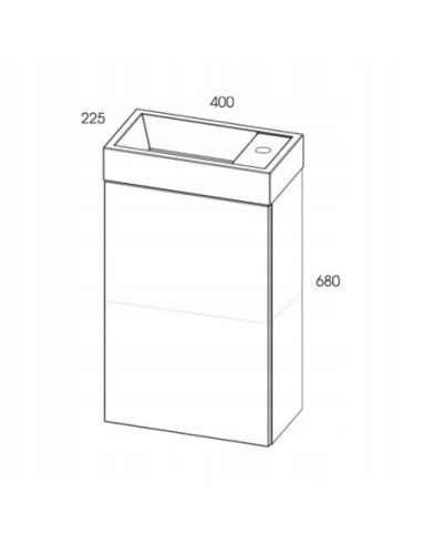 Zestaw szafka z umywalką Elita Young Basic 40cm RE163068008060