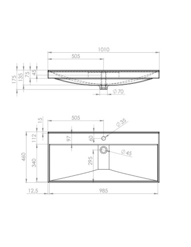 Umywalka Meblowa Elita Maxxi biały RE041000078060