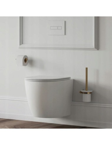 Miska WC podwieszana Omnires bezkołnierzowa z deską SILENT OTTAWASPMWBP