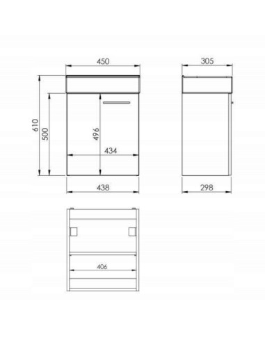 Szafka z umywalką Elita Tiny biała RE020450158060