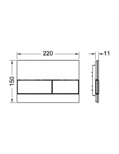 Przycisk spłukujący do WC Tece Square biały 9240800