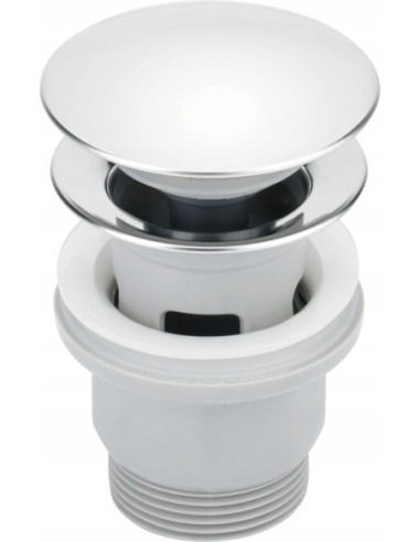 DEANTE Korek Klik-Klak chrom okrągły do umywalki z przelewem NHC_010P