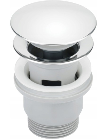 DEANTE Korek Klik-Klak chrom okrągły do umywalki z przelewem NHC_010P