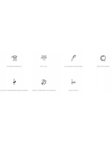 Zestaw prysznicowy natynkowy Invena Tetis 44001 AU-44-001-N