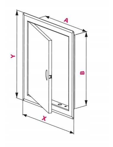 Awenta Drzwiczki rewizyjne białe metalowe 20X20 DM85