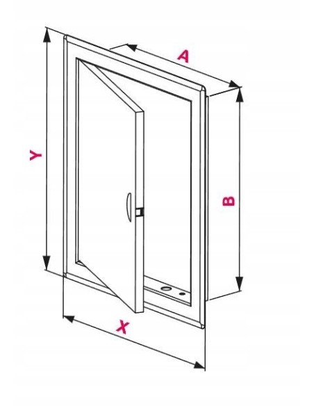 Awenta Drzwiczki rewizyjne białe metalowe 20X20 DM85