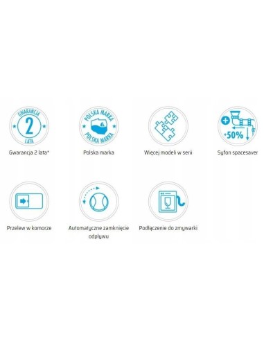 Deante Syfon do zlewozmywaka granitowego 1-k - Space-Saver ZXY_N972