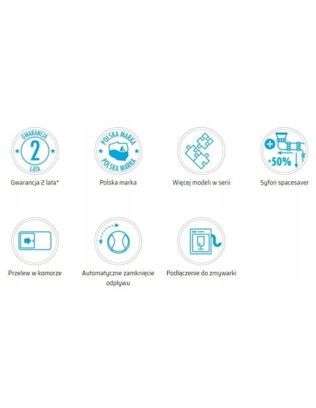 Deante Syfon do zlewozmywaka granitowego 1-k - Space-Saver ZXY_N972