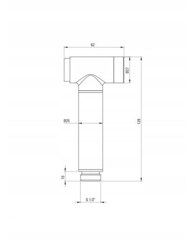 Słuchawka do baterii typu bidetta Deante czarna XDCJ4SNS1