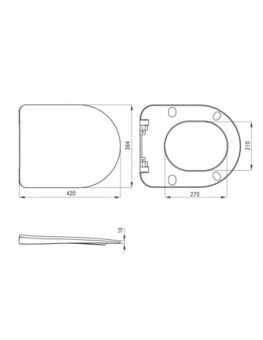 Deska sedesowa slim wolnoopadająca Deante Peonia biała duroplast CDE_6SOZ