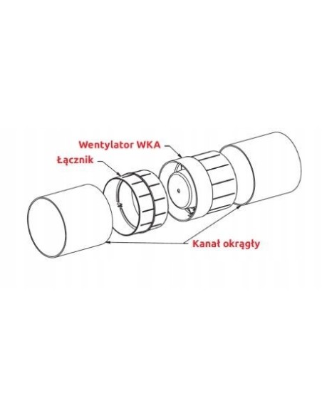 Awenta Wentylator liniowy - Timer WKA125T