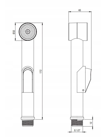 Słuchawka bidetta chrom Deante XDCA6SCA1