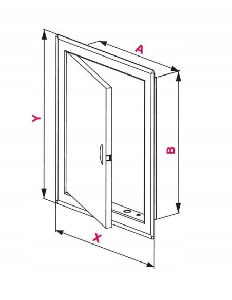 Awenta Drzwiczki rewizyjne białe metalowe 30x30 DM91