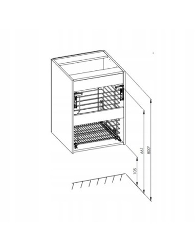 ELITA LOFTY KOMODA Z KOSZEM 50 BIAŁA RE080500028060