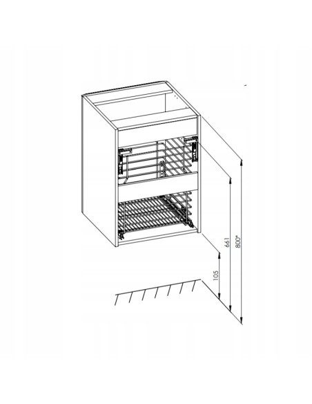 ELITA LOFTY KOMODA Z KOSZEM 50 BIAŁA RE080500028060