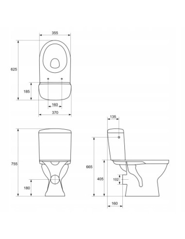 CERSANIT MITO KOMPAKT WC MERIDA ODPŁYW POZIOMY DESKA WOLNOOPADAJĄCA K03-018