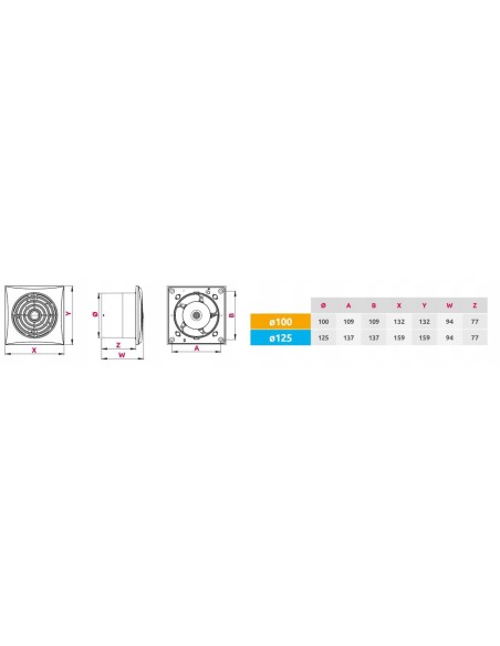 Awenta Silence wentylator klasyczny Timer+Czujnik Wilgoci WZ100H