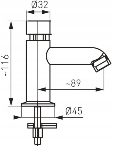 Bateria umywalkowa stojąca Ferro Presstige II chrom Z201R