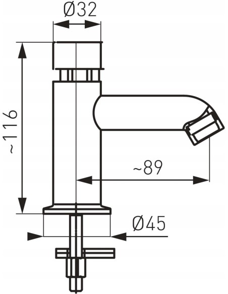 Bateria umywalkowa stojąca Ferro Presstige II chrom Z201R