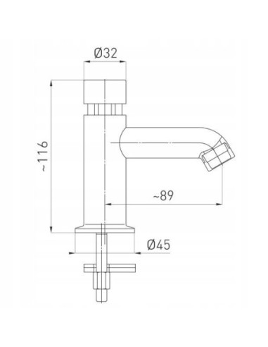 Bateria umywalkowa stojąca Ferro Presstige II chrom Z201R