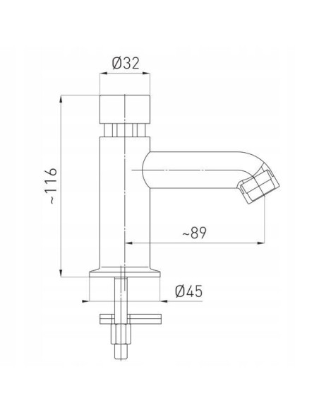 Bateria umywalkowa stojąca Ferro Presstige II chrom Z201R