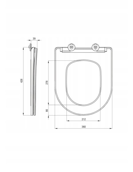Deska sedesowa Slim Wolnoopadająca Deante Jasmin Biała CDJ_6SOZ