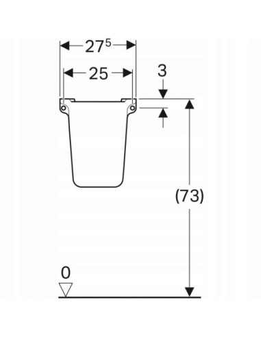 PÓŁPOSTUMENT DO UMYWALEK GEBERIT SELNOVA BIAŁY 500.329.01.7